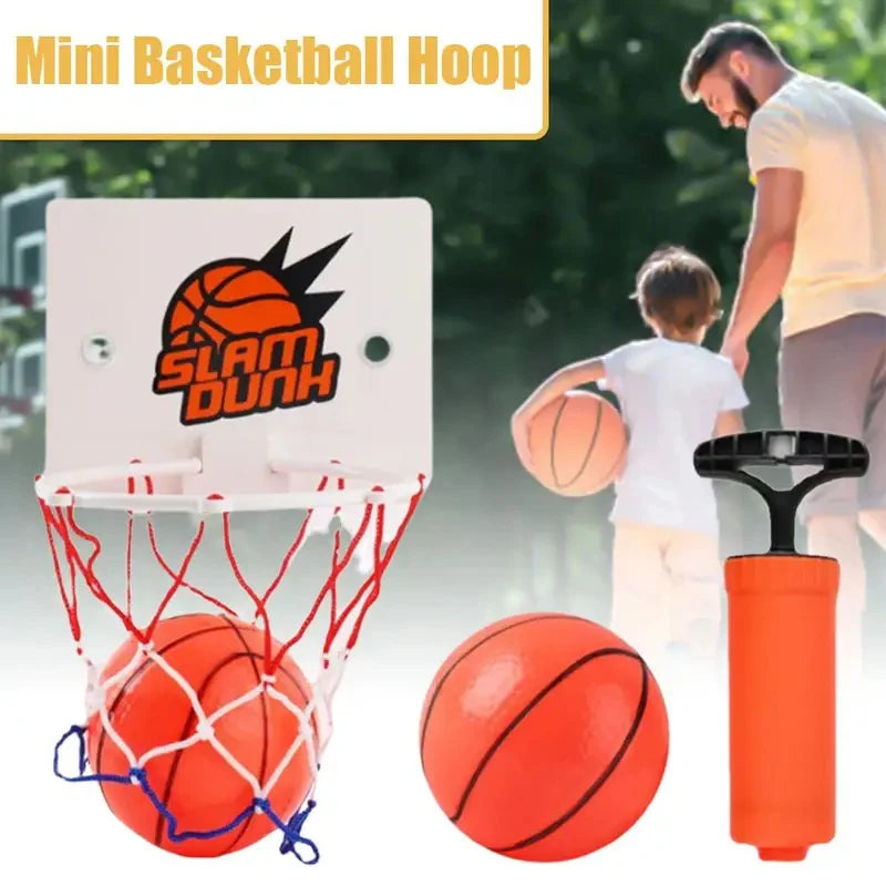 Mini Indoor Basketball Hoop with 2 Balls, Suction Cup Wall Mounted Basketball Backboard, Sports Toy for Kids Boys Girls