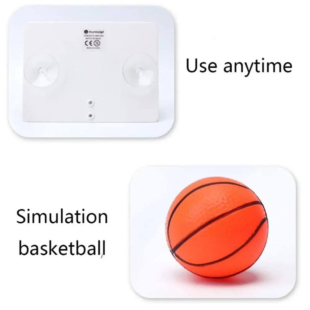 Mini Indoor Basketball Hoop with 2 Balls, Suction Cup Wall Mounted Basketball Backboard, Sports Toy for Kids Boys Girls