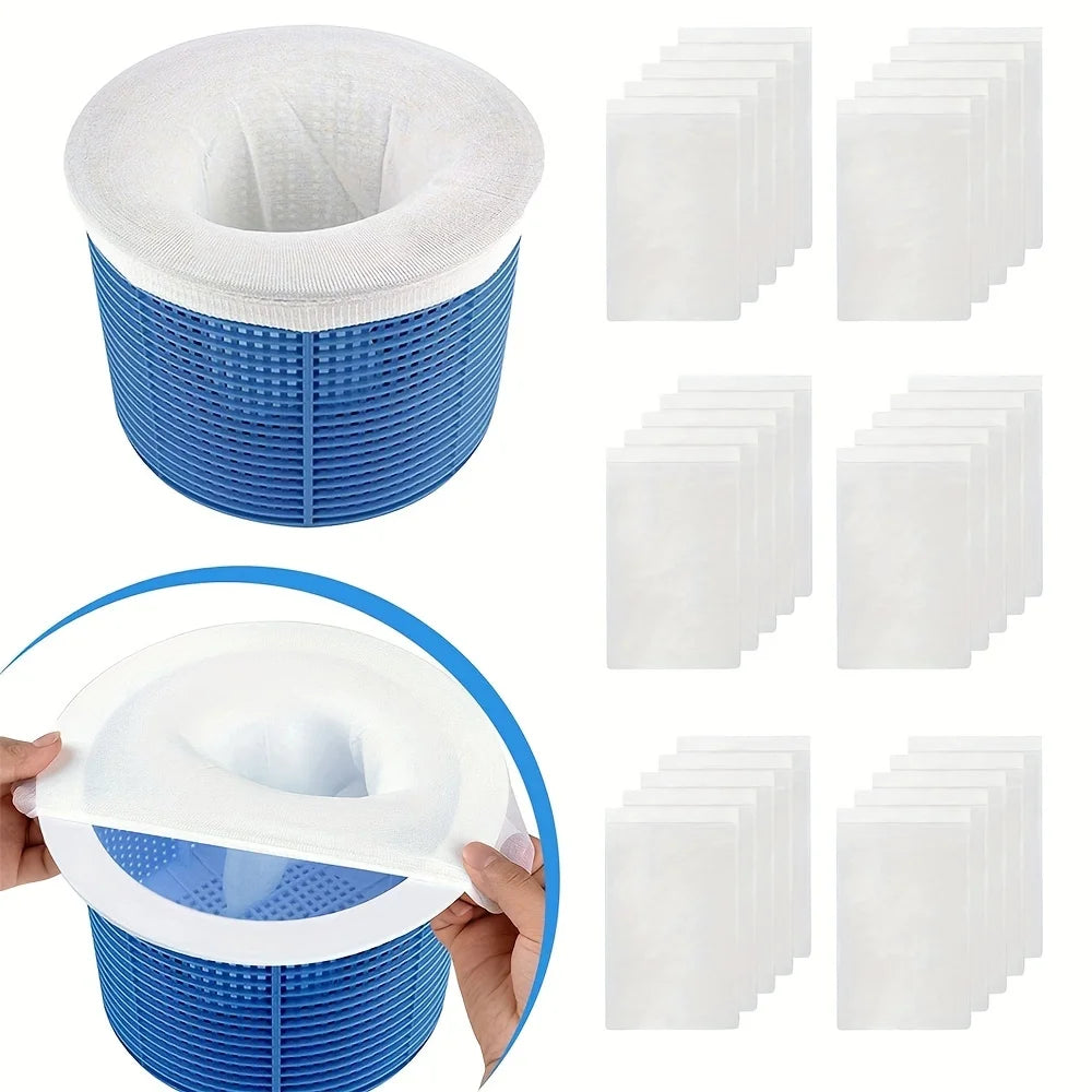 10pcs Swimming Pool Skimmer Socks Home Appliance Nylon Mesh Filters Baskets Skimmers Swimming Pool Cleaning Tool Accessories
