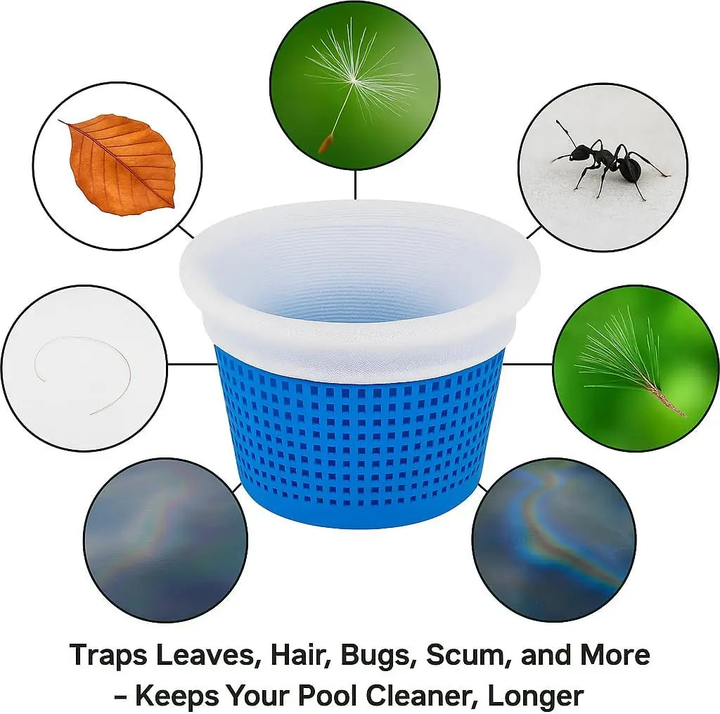 10pcs Swimming Pool Skimmer Socks Home Appliance Nylon Mesh Filters Baskets Skimmers Swimming Pool Cleaning Tool Accessories