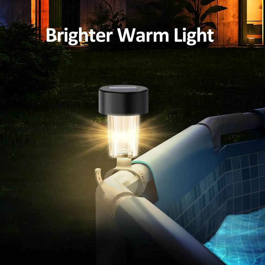 1/2/4/6/8/10PCS Solar Pool Light Frame on the ground for swimming pool outdoor pool fence decorative accessories Waterproof LED