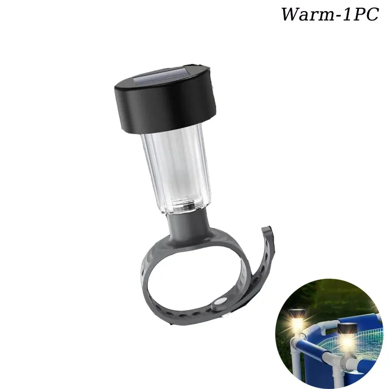 1/2/4/6/8/10PCS Solar Pool Light Frame on the ground for swimming pool outdoor pool fence decorative accessories Waterproof LED