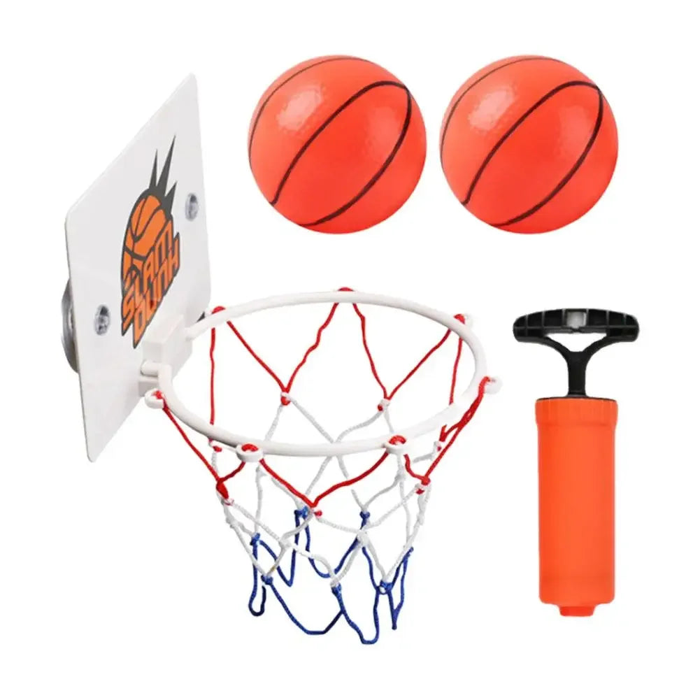 Mini Indoor Basketball Hoop with 2 Balls, Suction Cup Wall Mounted Basketball Backboard, Sports Toy for Kids Boys Girls